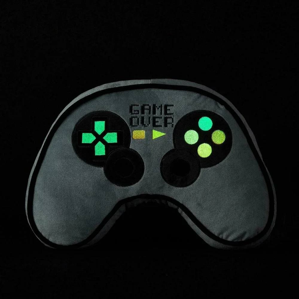 Video Game Controller Plush Pillow Kids Grey New Glow In‎ The Dark